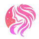 PinkTitik brand icon featuring a stylized woman’s face and stars in pink tones